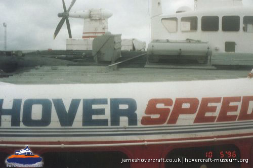SRN4 Sir Christopher (GH-2008) being broken up at Dover -  (credit: The <a href='http://www.hovercraft-museum.org/' target='_blank'>Hovercraft Museum Trust</a>).